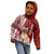 Personalised Polynesian Pacific Bulldog Kid Hoodie With Red Hawaii Tribal Tattoo Patterns LT7 - Polynesian Pride