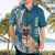 Personalised Polynesian Pacific Bulldog Hawaiian Shirt With Teal Hawaii Tribal Tattoo Patterns LT7 - Polynesian Pride