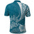 Custom Polynesian Pacific Bulldog Polo Shirt With Teal Hawaii Tribal Tattoo Patterns LT7 - Polynesian Pride