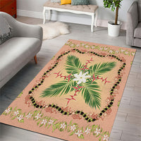 Hawaii Quilt Inspired Collection Aloha Flowers Area Rug Maile - Kukui Nut Lei LT7 - Polynesian Pride