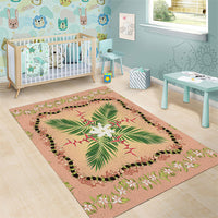 Hawaii Quilt Inspired Collection Aloha Flowers Area Rug Maile - Kukui Nut Lei LT7 - Polynesian Pride