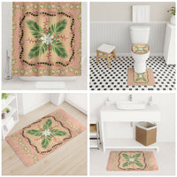 Hawaii Quilt Inspired Collection Aloha Flowers Bathroom Set Maile - Kukui Nut Lei LT7 - Polynesian Pride