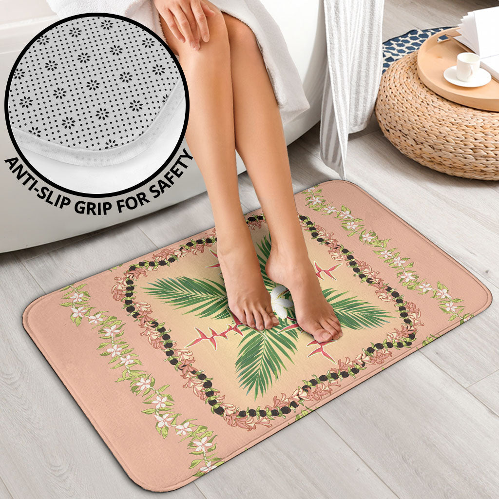 Hawaii Quilt Inspired Collection Aloha Flowers Bathroom Set Maile - Kukui Nut Lei LT7 - Polynesian Pride