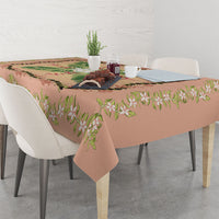 Hawaii Quilt Inspired Collection Aloha Flowers Tablecloth Maile - Kukui Nut Lei LT7 - Polynesian Pride