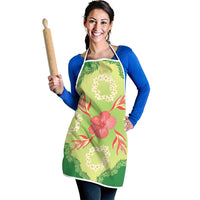 Hawaii Quilt Inspired Collection Aloha Flowers Apron Plumeria - Ti Leaf Lei LT7 - Polynesian Pride