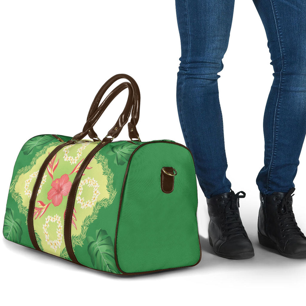 Hawaii Quilt Inspired Collection Aloha Flowers Travel Bag Plumeria - Ti Leaf Lei LT7 - Polynesian Pride