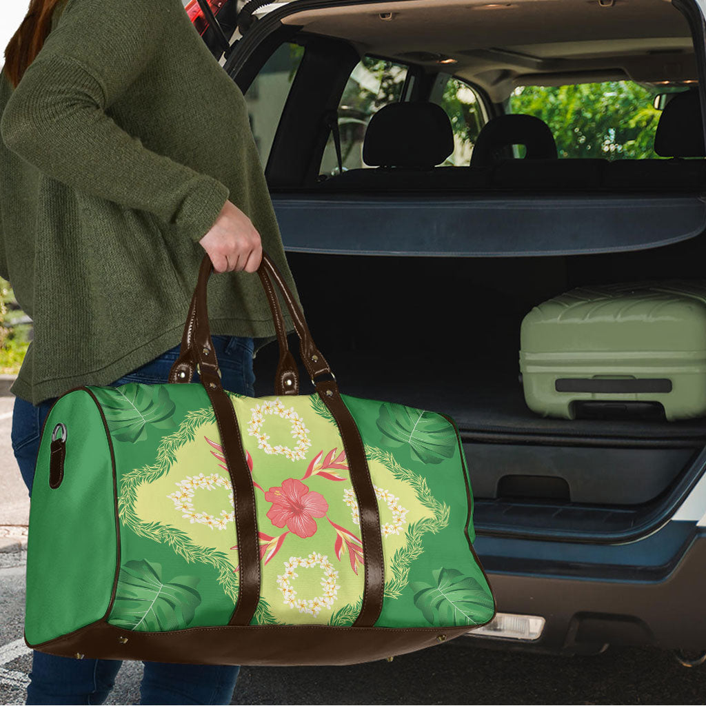 Hawaii Quilt Inspired Collection Aloha Flowers Travel Bag Plumeria - Ti Leaf Lei LT7 - Polynesian Pride