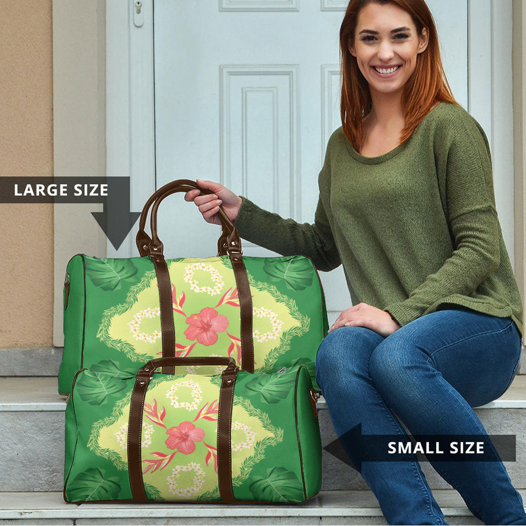 Hawaii Quilt Inspired Collection Aloha Flowers Travel Bag Plumeria - Ti Leaf Lei LT7 - Polynesian Pride