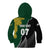 Personalised New Zealand Vs South Africa Rugby Kid Hoodie Rivals Dynamics LT7 - Polynesian Pride