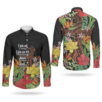 Mahalo Hawaii Ho'oponopono Pule Couples Matching Tank Maxi Dress and Long Sleeve Button Shirt Polynesian Pattern Cross LT7 - Polynesian Pride