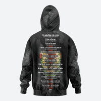Hawaii Ka Pule a ka Haku Memorial Zip Hoodie Flower Lei Cross - Black LT7 - Polynesian Pride