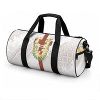 Hawaii Ka Pule a ka Haku Memorial Duffle Bag Flower Lei Cross - Ivory White LT7 - Polynesian Pride