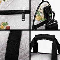 Hawaii Ka Pule a ka Haku Memorial Duffle Bag Flower Lei Cross - Ivory White LT7 - Polynesian Pride