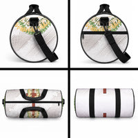 Hawaii Ka Pule a ka Haku Memorial Duffle Bag Flower Lei Cross - Ivory White LT7 - Polynesian Pride