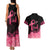 Polynesian Couples Matching Tank Maxi Dress and Hawaiian Shirt Plumeria Breast Cancer Awareness Survivor Ribbon Pink LT7 - Polynesian Pride