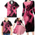 Polynesian Family Matching Long Sleeve Bodycon Dress and Hawaiian Shirt Plumeria Breast Cancer Awareness Survivor Ribbon Pink LT7 - Polynesian Pride