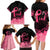 Polynesian Family Matching Long Sleeve Bodycon Dress and Hawaiian Shirt Plumeria Breast Cancer Awareness Survivor Ribbon Pink LT7 - Polynesian Pride