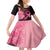 Polynesian Family Matching Mermaid Dress and Hawaiian Shirt Plumeria Breast Cancer Awareness Survivor Ribbon Pink LT7 Daughter's Dress Black Pink - Polynesian Pride