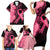 Polynesian Family Matching Short Sleeve Bodycon Dress and Hawaiian Shirt Plumeria Breast Cancer Awareness Survivor Ribbon Pink LT7 - Polynesian Pride