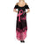 Polynesian Family Matching Summer Maxi Dress and Hawaiian Shirt Plumeria Breast Cancer Awareness Survivor Ribbon Pink LT7 - Polynesian Pride