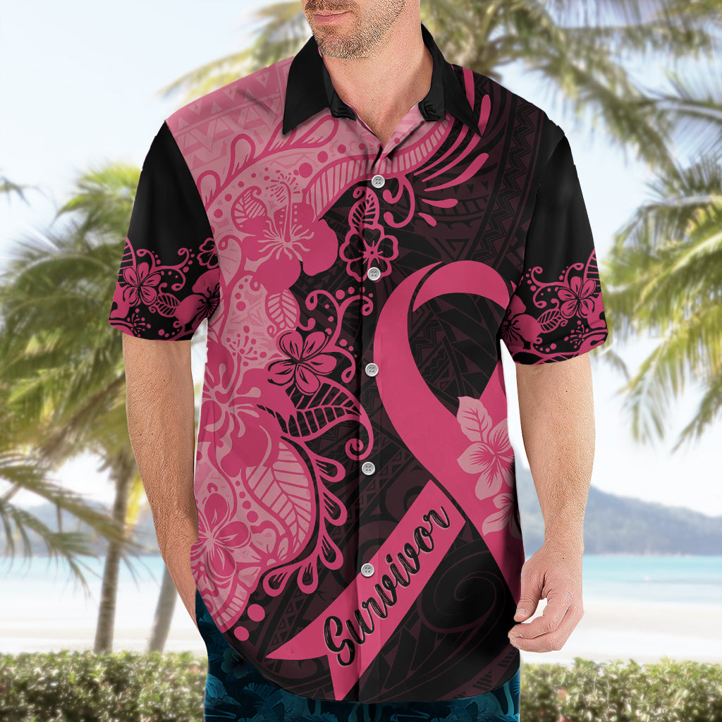 Hawaiian Shirt Big Plumeria Frangipani Holiday Sea Beach Pink - RaraPrints