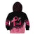 Polynesian Kid Hoodie Plumeria Breast Cancer Awareness Survivor Ribbon Pink LT7 - Polynesian Pride