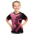 Polynesian Kid T Shirt Plumeria Breast Cancer Awareness Survivor Ribbon Pink LT7 Black Pink - Polynesian Pride