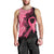 Polynesian Men Tank Top Plumeria Breast Cancer Awareness Survivor Ribbon Pink LT7 - Polynesian Pride