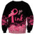 Polynesian Sweatshirt Plumeria Breast Cancer Awareness Survivor Ribbon Pink LT7 - Polynesian Pride