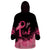 Polynesian Wearable Blanket Hoodie Plumeria Breast Cancer Awareness Survivor Ribbon Pink LT7 - Polynesian Pride