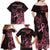 Polynesian Family Matching Off Shoulder Long Sleeve Dress and Hawaiian Shirt Breast Cancer RIbbon Butterfly Mix Plumeria Curves Pink LT7 - Polynesian Pride