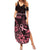 Polynesian Family Matching Summer Maxi Dress and Hawaiian Shirt Breast Cancer RIbbon Butterfly Mix Plumeria Curves Pink LT7 Mom's Dress Black Pink - Polynesian Pride