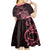 Polynesian Kid Short Sleeve Dress Breast Cancer RIbbon Butterfly Mix Plumeria Curves Pink LT7 - Polynesian Pride