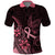 Polynesian Polo Shirt Breast Cancer RIbbon Butterfly Mix Plumeria Curves Pink LT7 Black Pink - Polynesian Pride