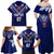 Personalised Samoa Rugby Family Matching Off Shoulder Long Sleeve Dress and Hawaiian Shirt World Cup 2023 Siamupini Siva Tau LT7 - Polynesian Pride