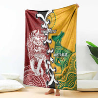 Mate Ma'a Tonga Vs Australia Rugby Personalized Blanket Special Mascots LT7 - Polynesian Pride