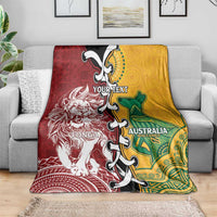 Mate Ma'a Tonga Vs Australia Rugby Personalized Blanket Special Mascots LT7 - Polynesian Pride