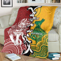 Mate Ma'a Tonga Vs Australia Rugby Personalized Blanket Special Mascots LT7 - Polynesian Pride