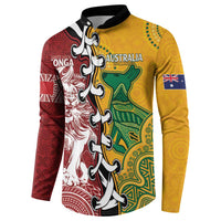 Mate Ma'a Tonga Vs Australia Rugby Personalized Button Sweatshirt Special Mascots LT7 - Polynesian Pride