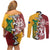 Mate Ma'a Tonga Vs Australia Rugby Personalized Couples Matching Off Shoulder Short Dress and Long Sleeve Button Shirt Special Mascots