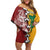 Mate Ma'a Tonga Vs Australia Rugby Personalized Family Matching Off Shoulder Short Dress and Hawaiian Shirt Special Mascots