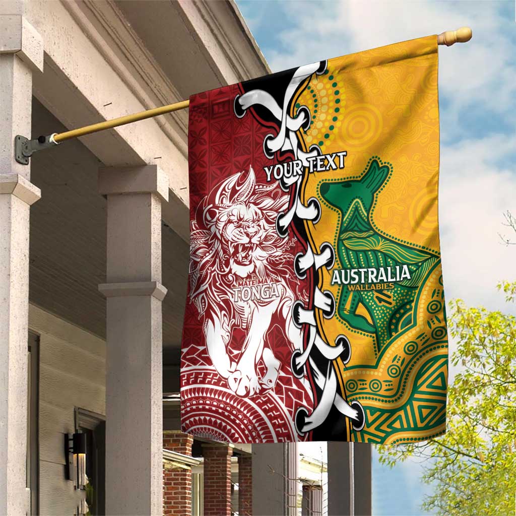 Mate Ma'a Tonga Vs Australia Rugby Personalized Garden Flag Special Mascots LT7 House Flag Colorful - Polynesian Pride