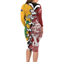 Mate Ma'a Tonga Vs Australia Rugby Personalized Long Sleeve Bodycon Dress Special Mascots LT7 - Polynesian Pride
