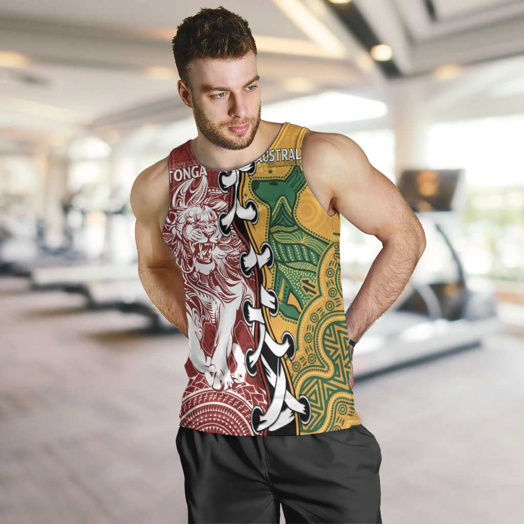 Mate Ma'a Tonga Vs Australia Rugby Personalized Men Tank Top Special Mascots LT7 Colorful - Polynesian Pride