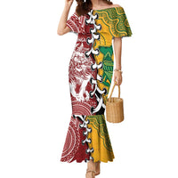 Mate Ma'a Tonga Vs Australia Rugby Personalized Mermaid Dress Special Mascots LT7 Women Colorful - Polynesian Pride