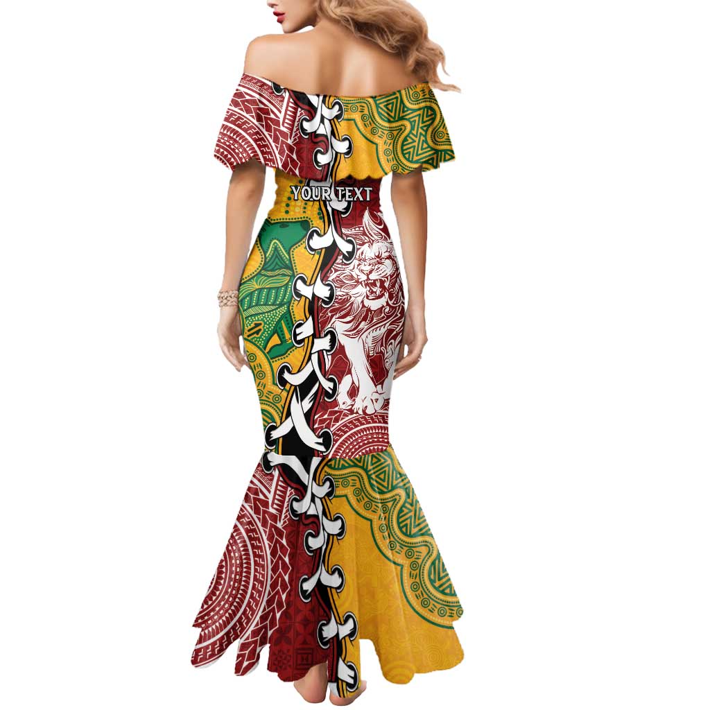 Mate Ma'a Tonga Vs Australia Rugby Personalized Mermaid Dress Special Mascots LT7 - Polynesian Pride