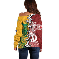 Mate Ma'a Tonga Vs Australia Rugby Personalized Off Shoulder Sweater Special Mascots LT7 - Polynesian Pride