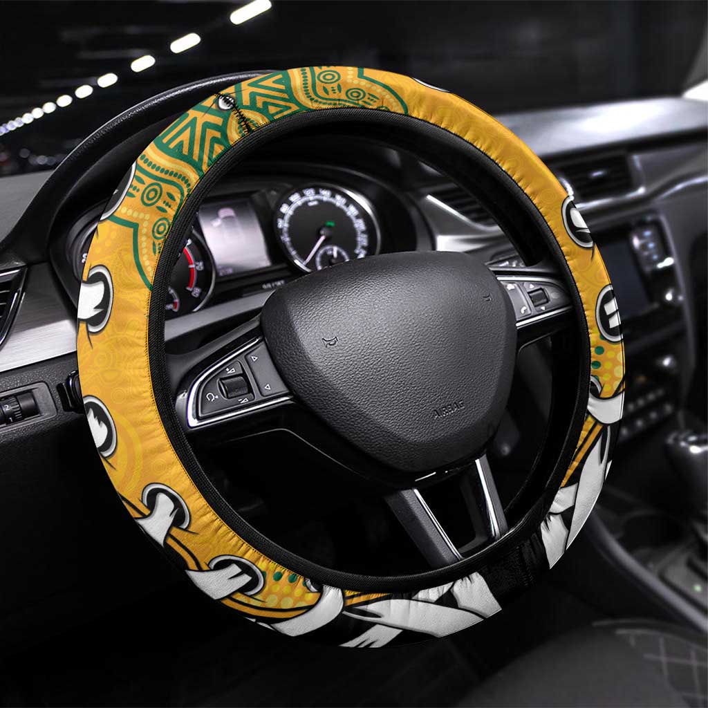 Mate Ma'a Tonga Vs Australia Rugby Steering Wheel Cover Special Mascots LT7 Universal Fit Colorful - Polynesian Pride