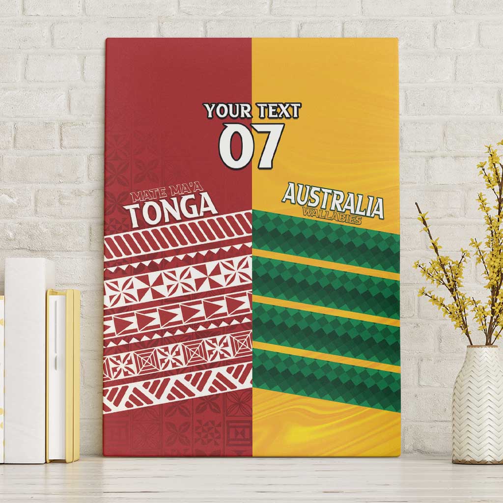 Australia - Tonga Rugby Custom Canvas Wall Art Minimalist Dynamic LT7 Without Frame Colorful - Polynesian Pride