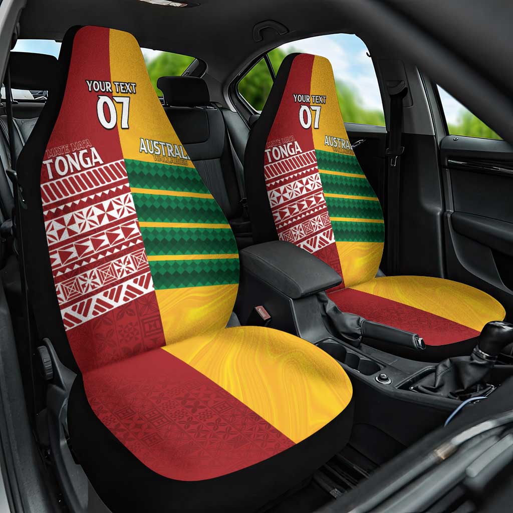 Australia - Tonga Rugby Custom Car Seat Cover Minimalist Dynamic LT7 One Size Colorful - Polynesian Pride
